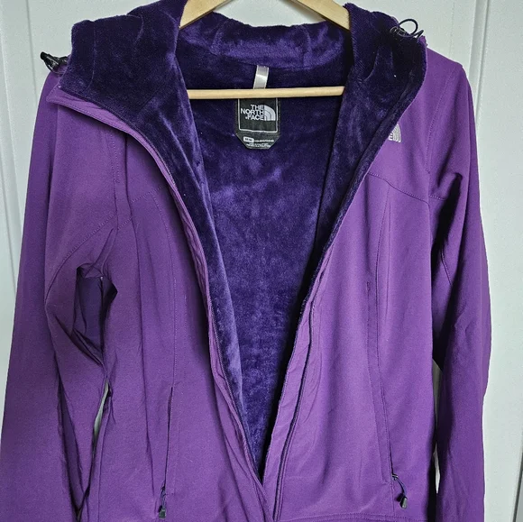 Women Northface full zip hoodie jacket purple SZ M - Picture 3 of 6